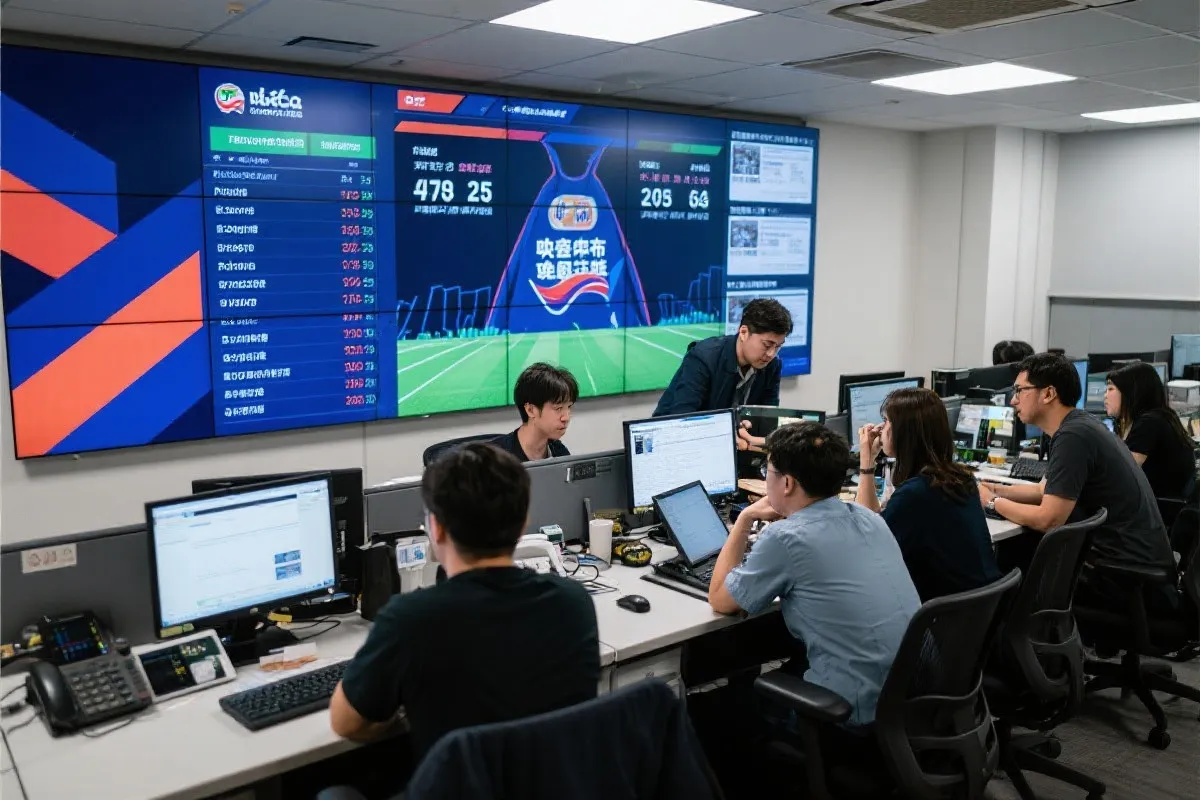 编辑团队基于实时比赛数据协同产出：战报、解读稿、数据专栏与分发看板